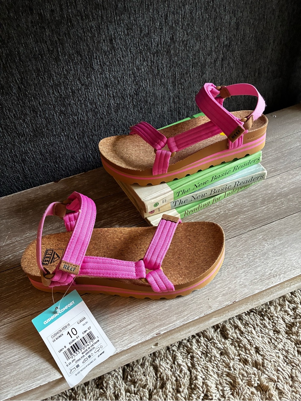 Reef Cushion REM HI Platform Sandals In Malibu Pink